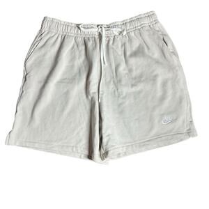 Nike Club Flow Futura Logo Fleece Beige Shorts Mens XL Tall NEW DX0731-072